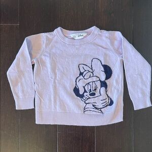 Baby GAP Disney Minnie kids Sweater with Minnie Mouse in Light Lavender